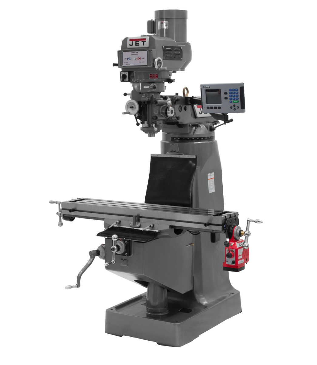 691411, JET JTM-4VS-1 Mill With 3-Axis ACU-RITE 203 DRO (Knee) With X-Axis Powerfeed in Metalworking, Milling, Vertical Mills