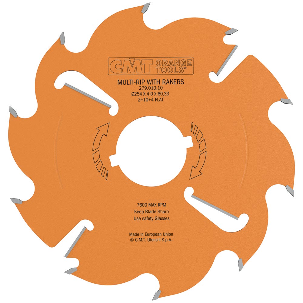 CMT 279.012.12 Multi-Rip W/Rakers Pallet Saw Blade 12" x 2-3/8" T12+4 Flat