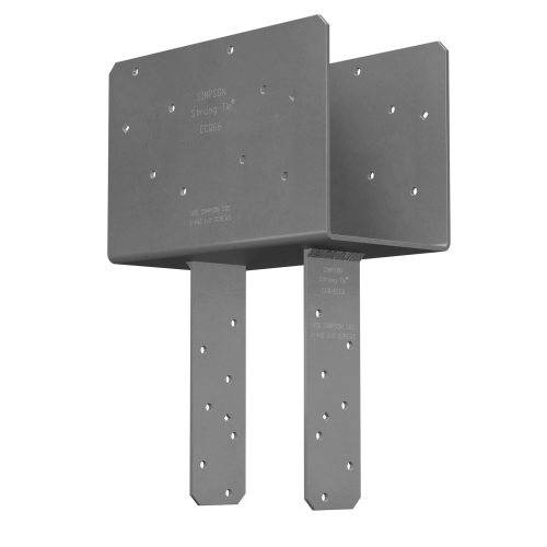 Simpson Triple 2x beam, Triple 2x Post Column Cap w/SDS Screws Gray Paint CCQ4.62-4.62SDS