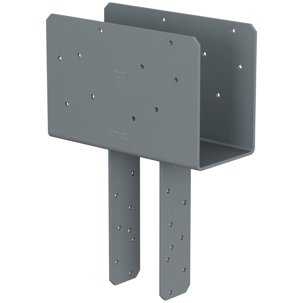 Simpson Triple 2x Beam, 4x Post Column Cap w/SDS Screws Gray Paint CCQ4.62-3.62SDS