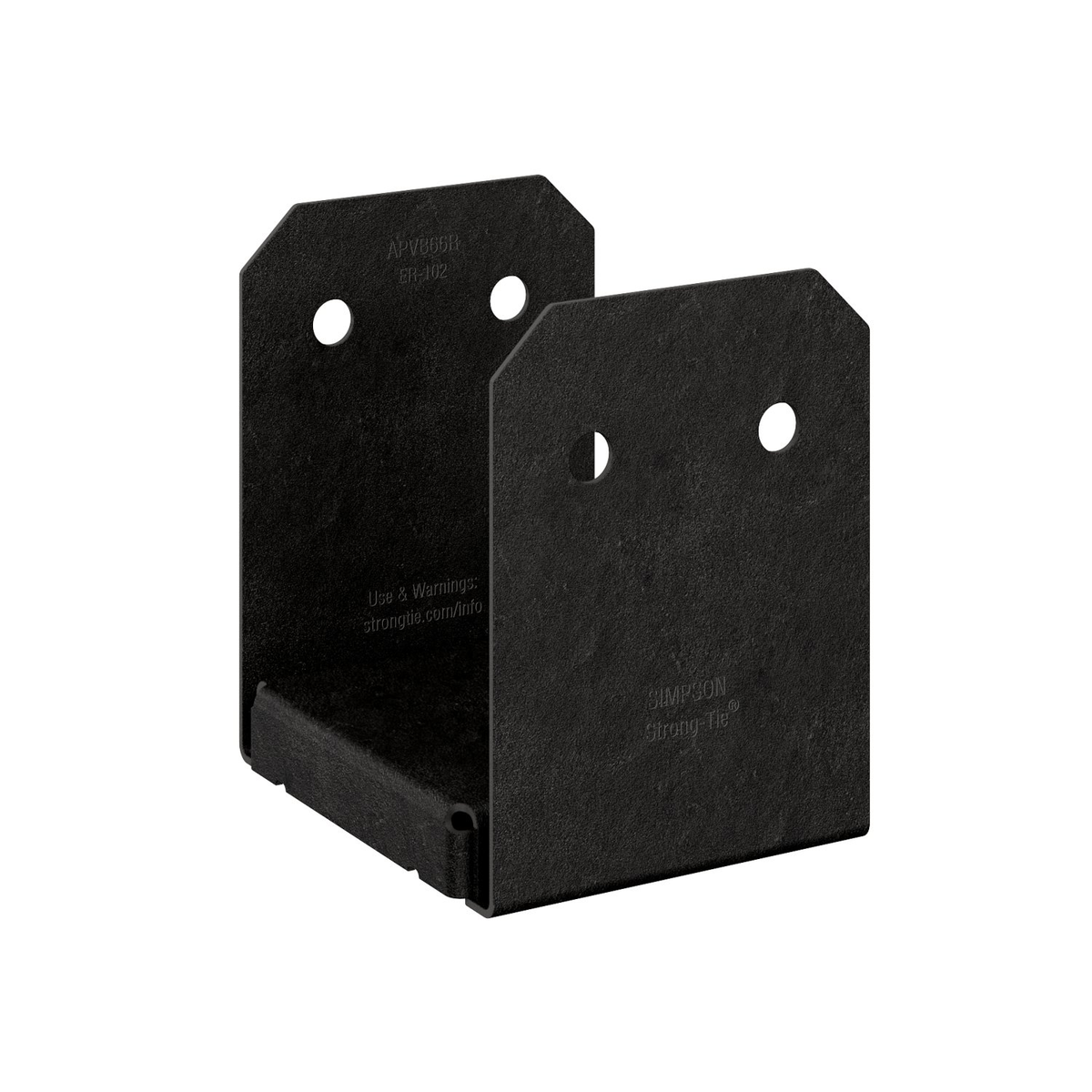 Simpson Strong-Tie APVB66R Avant Rough Cut 6x6 Ornamental Post Base - Black Powder Coat