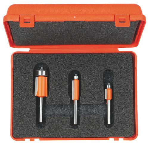 CMT 806.001.11 Flush Trim Bit Set D=3/8" - 3/8" - 3/4" S=1/4" (3-Pc)