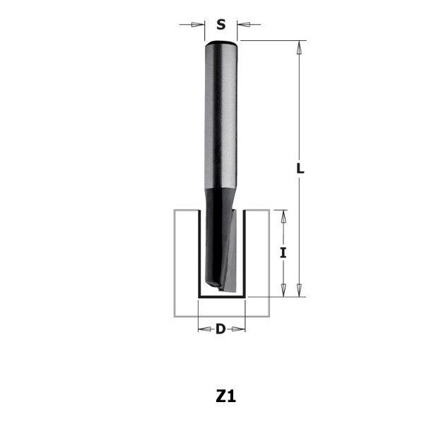 CMT 81105 Contractor Straight Bit 3/16-inch Diameter 1/4-inch Shank