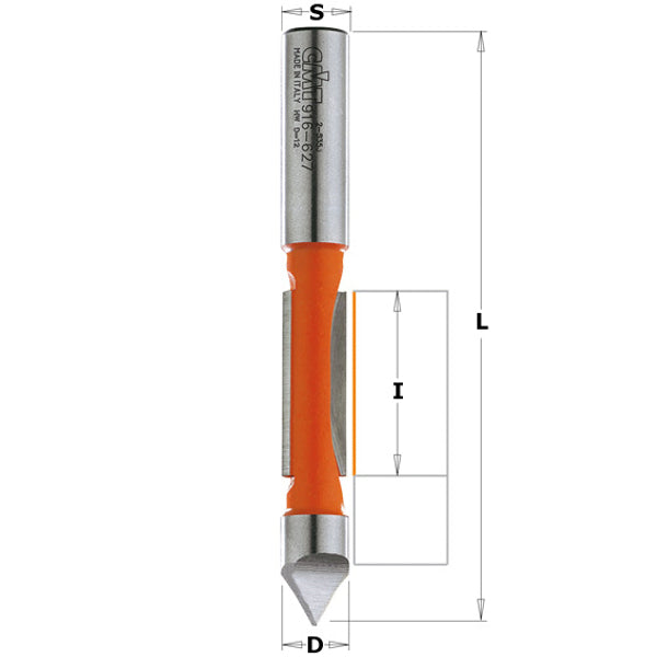 CMT 816.627.11 Panel Pilot Bit with Guide 1/2-Inch Shank 1/2-Inch Diameter Carbide-Tipped