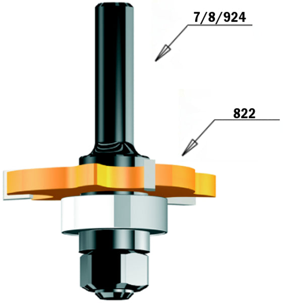 CMT 822.340.11 3-Wing Slot Cutter with 5/32-Inch Cutting Length and 5/16-Inch Bore