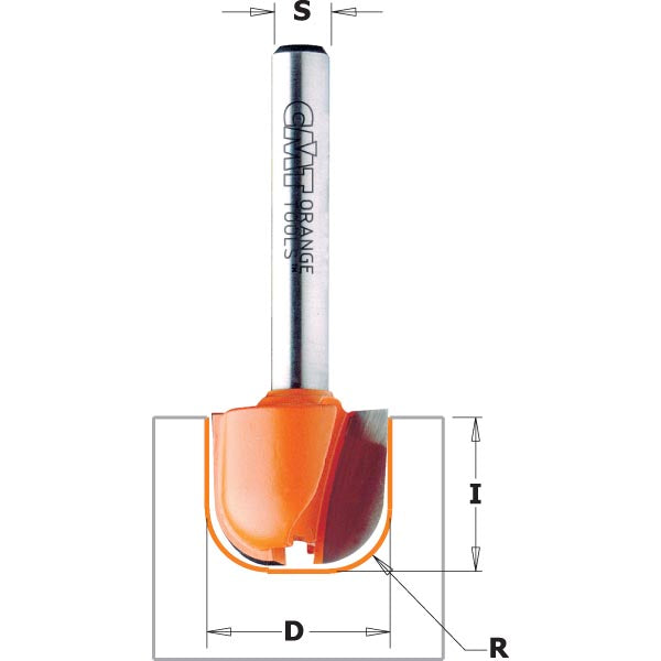 CMT 851.501.11 Bowl & Tray Bit 1/2-Inch Shank 3/4-Inch Diameter