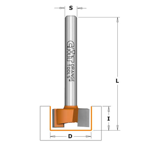 CMT 852.001.11 Dado & Planer Bit 3/4" x 3/8" S=1/4"