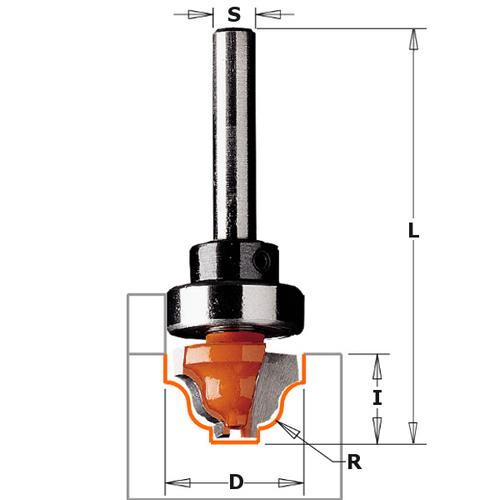 CMT 865.802.11B Classical Panel Ogee Bit with 1-1/8-Inch Radius 1/2-Inch Shank