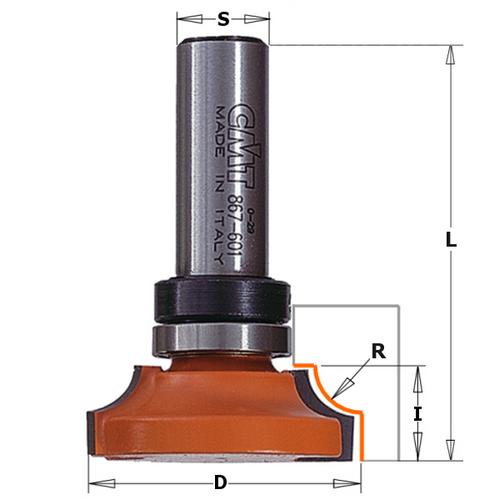 CMT 867.602.11B Molding Bit with 5/16-Inch Radius 1/2-Inch Shank