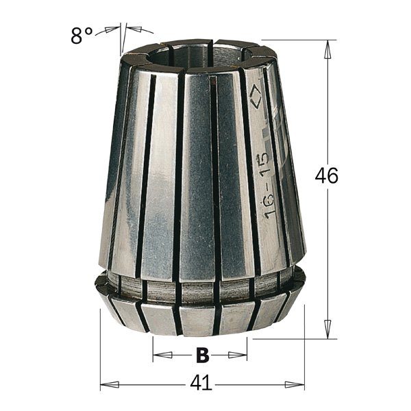 CMT 184.252.00 ER40 Precision Collet 25mm Diameter