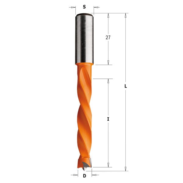 CMT 373.050.11 Four Flute Dowel Drill 5 x 50 x 85mm RH