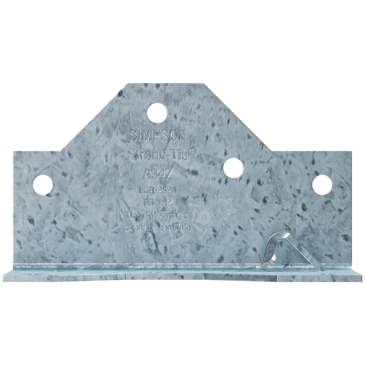 Simpson A34Z 1-7/16 x 2-1/2 Framing Angle - ZMAX Finish