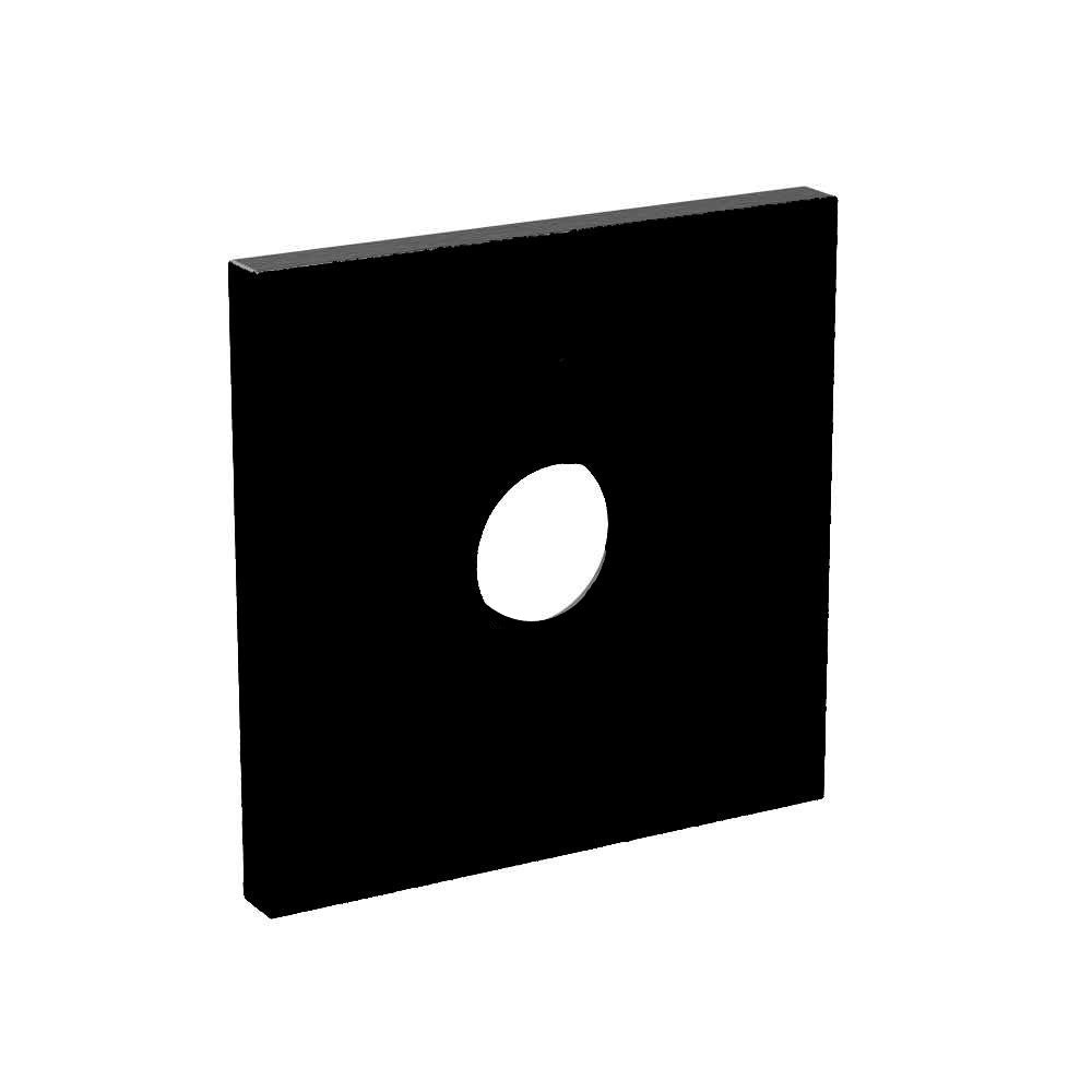 Simpson Bearing Plate 1/2 in Hole 2x2 Black Powder Coated BP 1/2PC