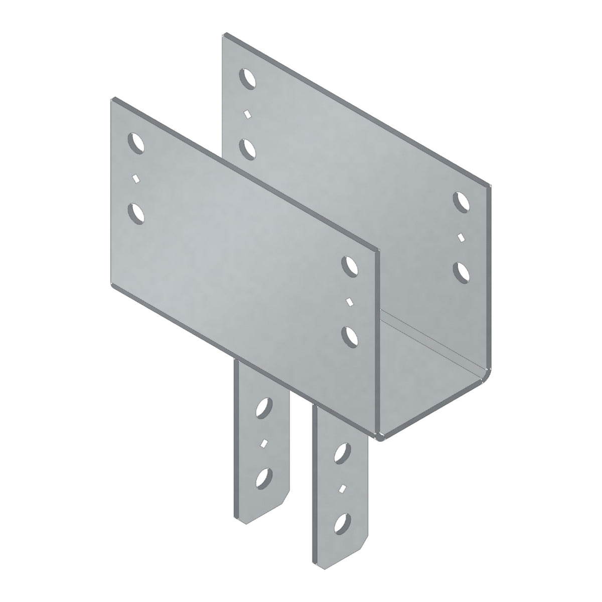 Simpson CC5 1/4-4 Column Cap for 5-1/8 in Beam and 4x Post 3-Ga Steel Gray Paint
