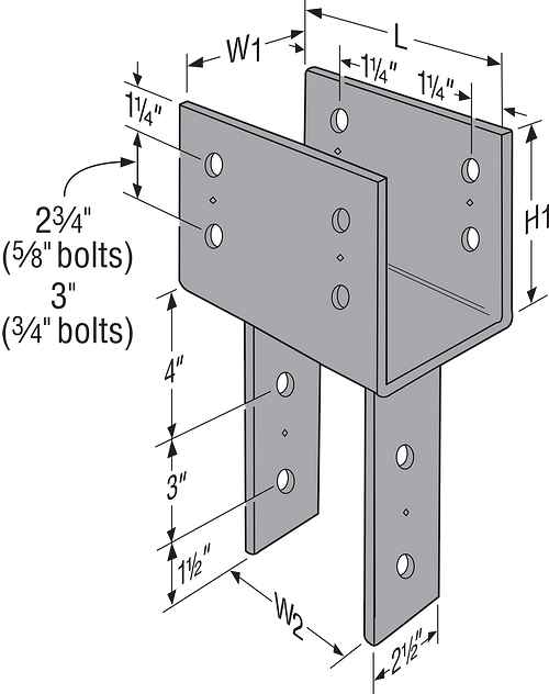 Simpson 3-1/8" Beam, 6X Post Hot-Dip Galvanized Column Cap CC3 1/4-6HDG