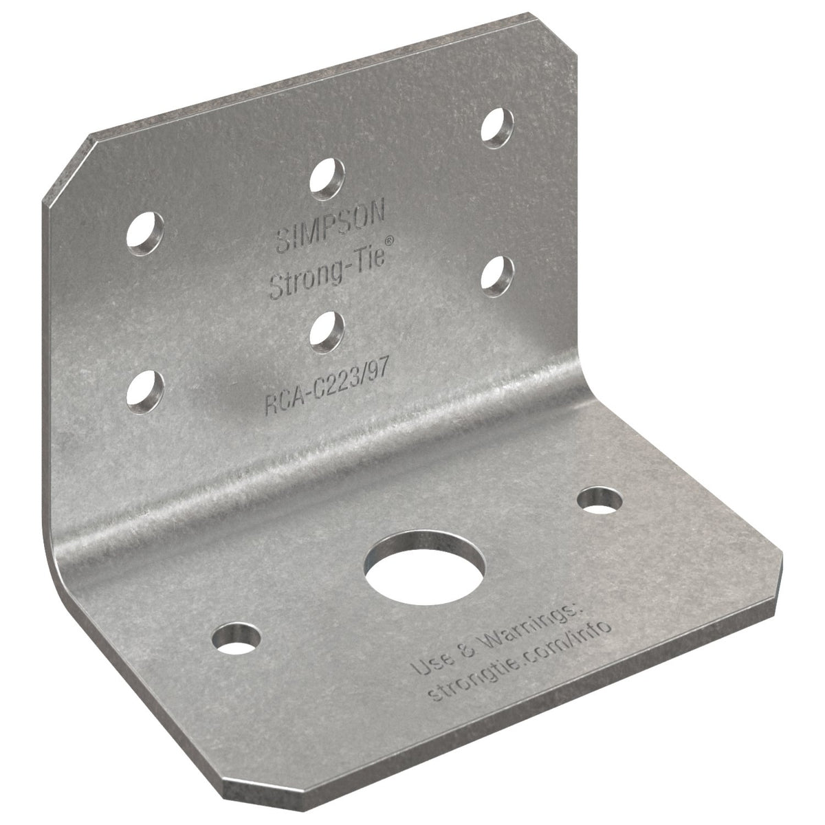 Simpson RCA-C223/97-R90 2 x 2 x 3 12-Gauge Rigid Connector Angle for Concrete