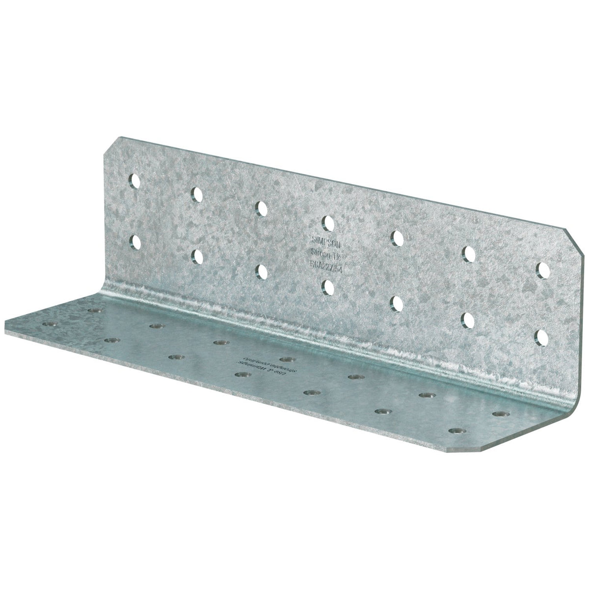 Simpson RCA227/54-R65 2 x 2 x 7 16-Gauge Galvanized Rigid Connector Angle