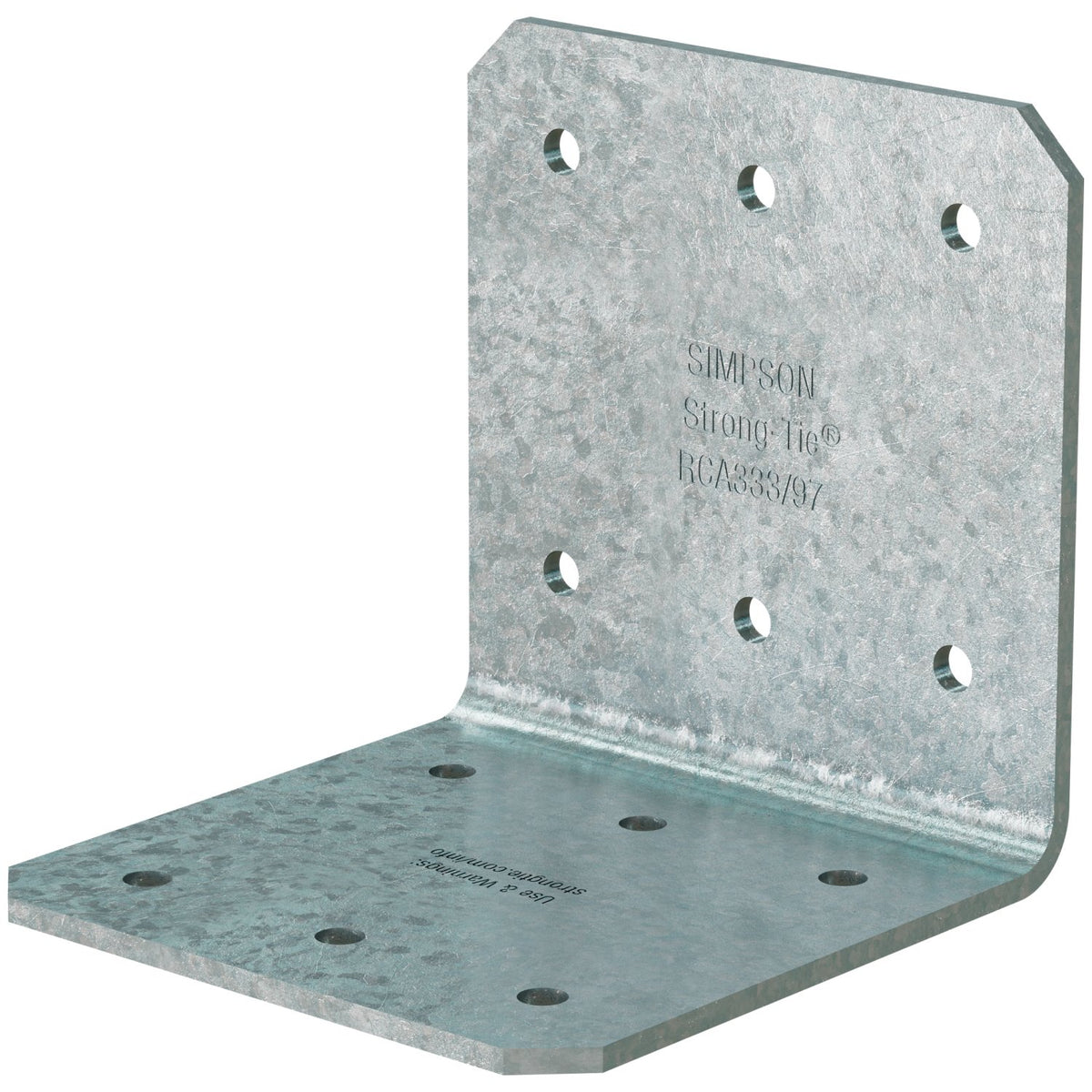 Simpson RCA333/97-R60 3 x 3 x 3 12-Gauge Galvanized Rigid Connector Angle
