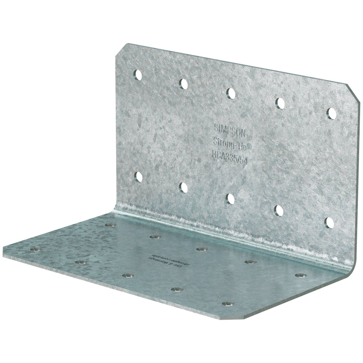 Simpson RCA335/54-R60 3 x 3 x 5 16-Gauge Galvanized Rigid Connector Angle