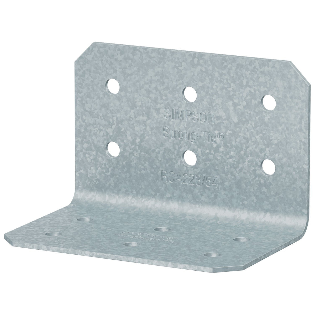 Simpson RCA223/54-R150 2 x 2 x 3 16-Gauge Galvanized Rigid Connector Angle
