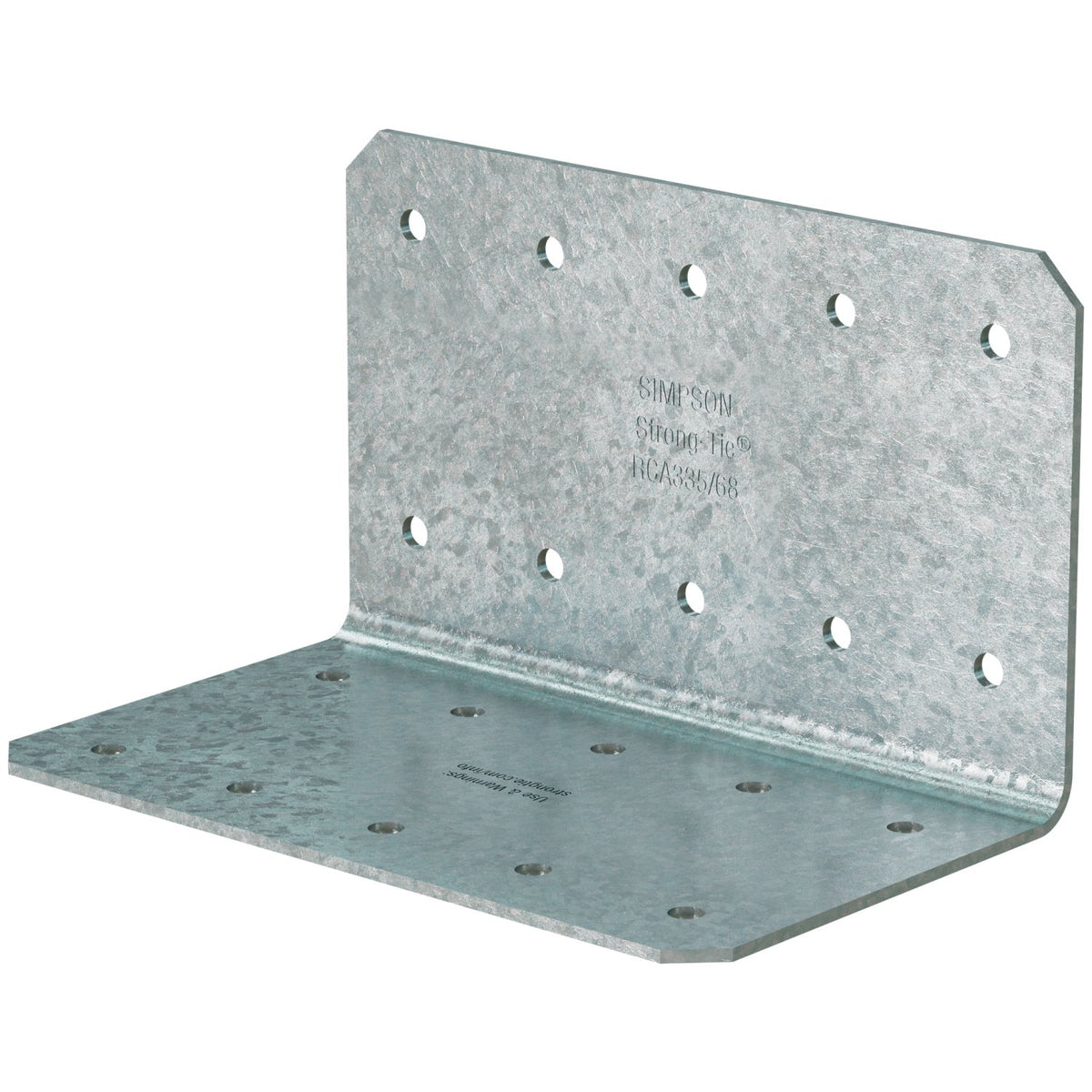 Simpson RCA335/68-R50 3 x 3 x 5 14-Gauge Galvanized Rigid Connector Angle