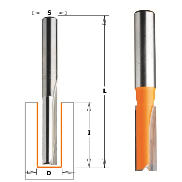 CMT 812.621.11 Straight Bit 1/2-Inch Shank 12mm Diameter