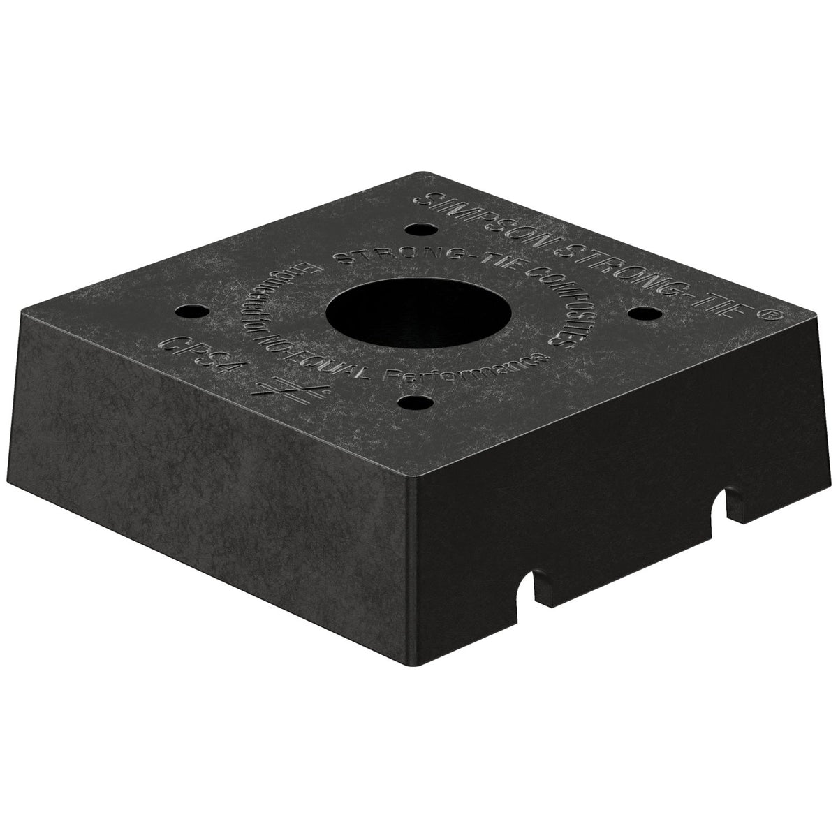 Simpson 4 x 4 Black Composite-Plastic Standoff Post Base CPS4-R