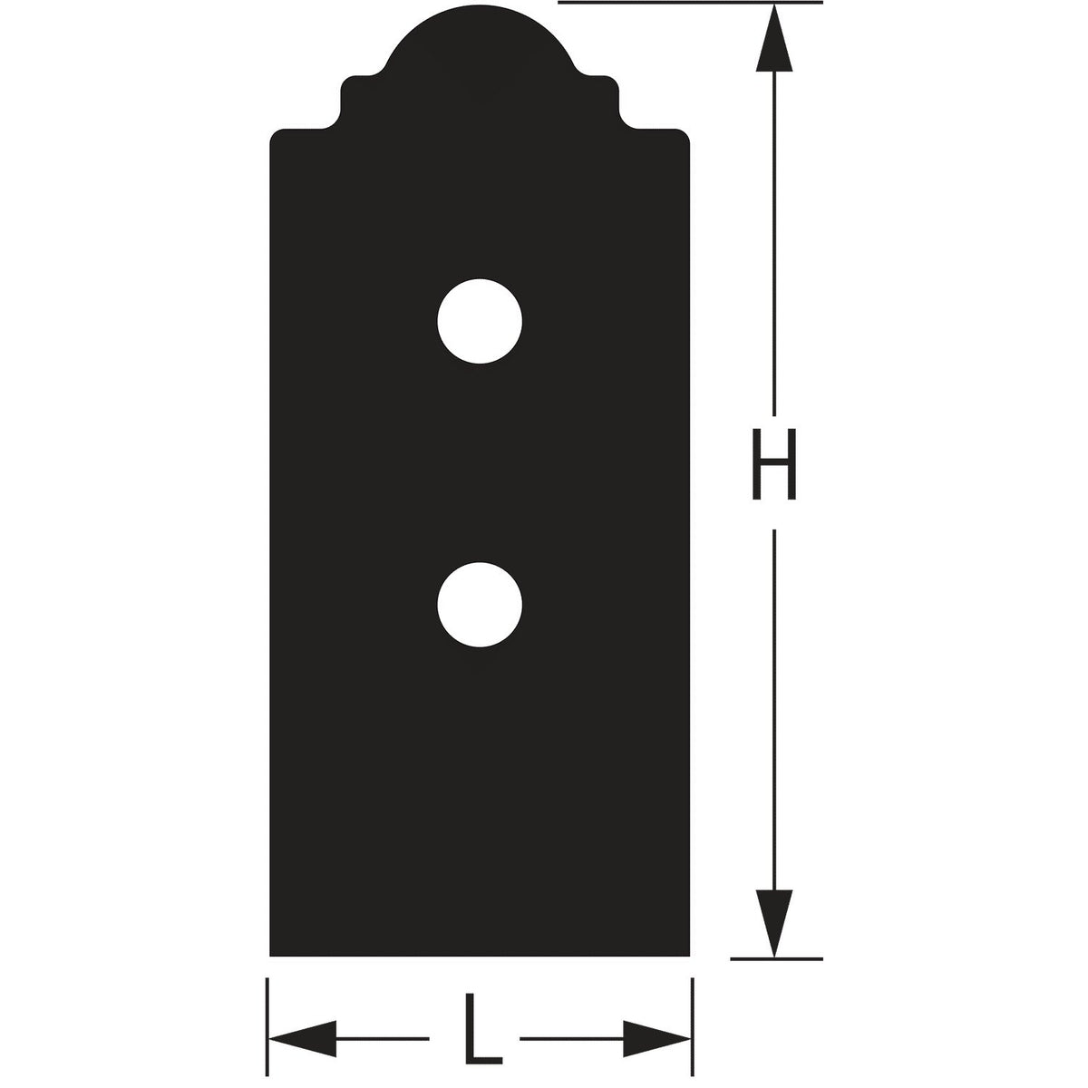 Simpson Strong-Tie APB44DSP 4x4 Decorative Post Base Side Plate - Black Powder Coated
