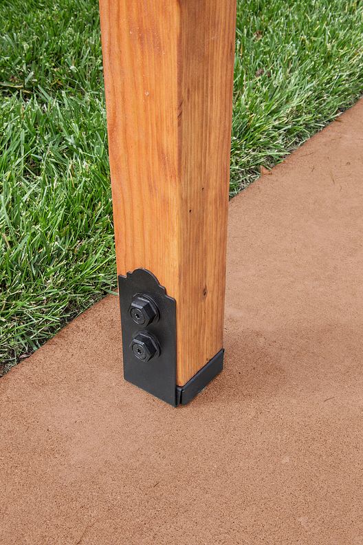 Simpson Strong-Tie Simpson Outdoor Accents APB ZMAX Galvanized Steel Black Powder-Coat Post Base