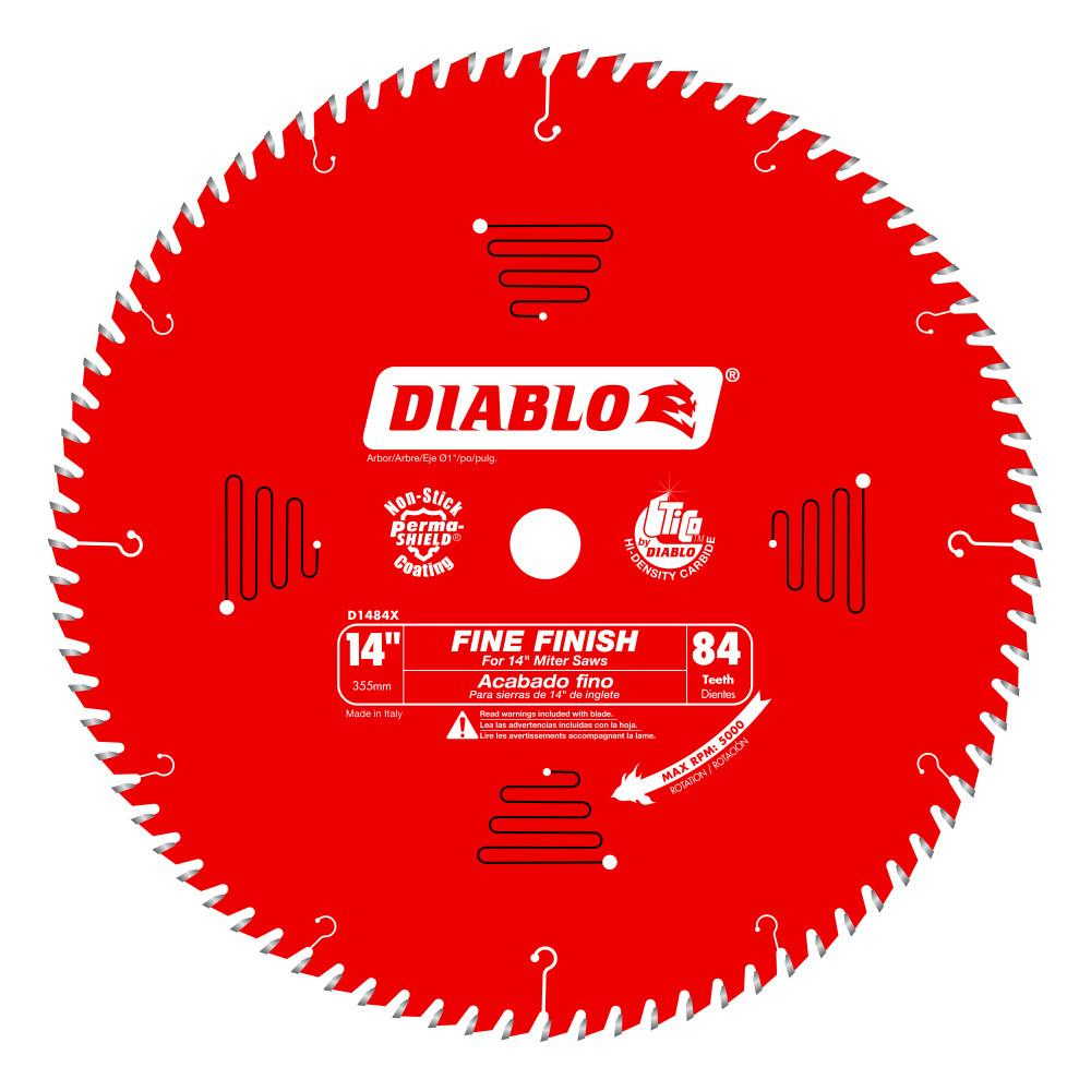 Diablo 14" x 84T Fine Finish Saw Blade for Wood D1484X