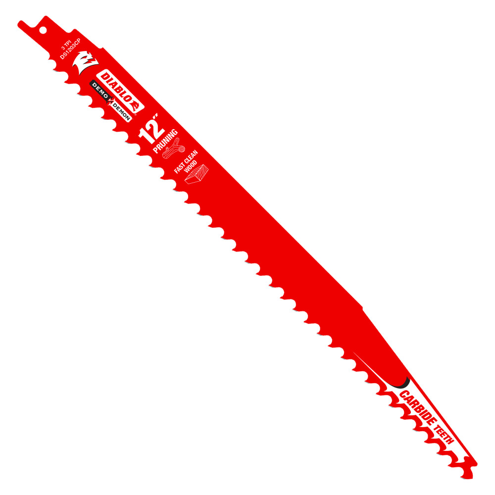 Diablo 12" 3TPI Carbide Teeth Recip Saw Blade for Pruning & Clean Wood