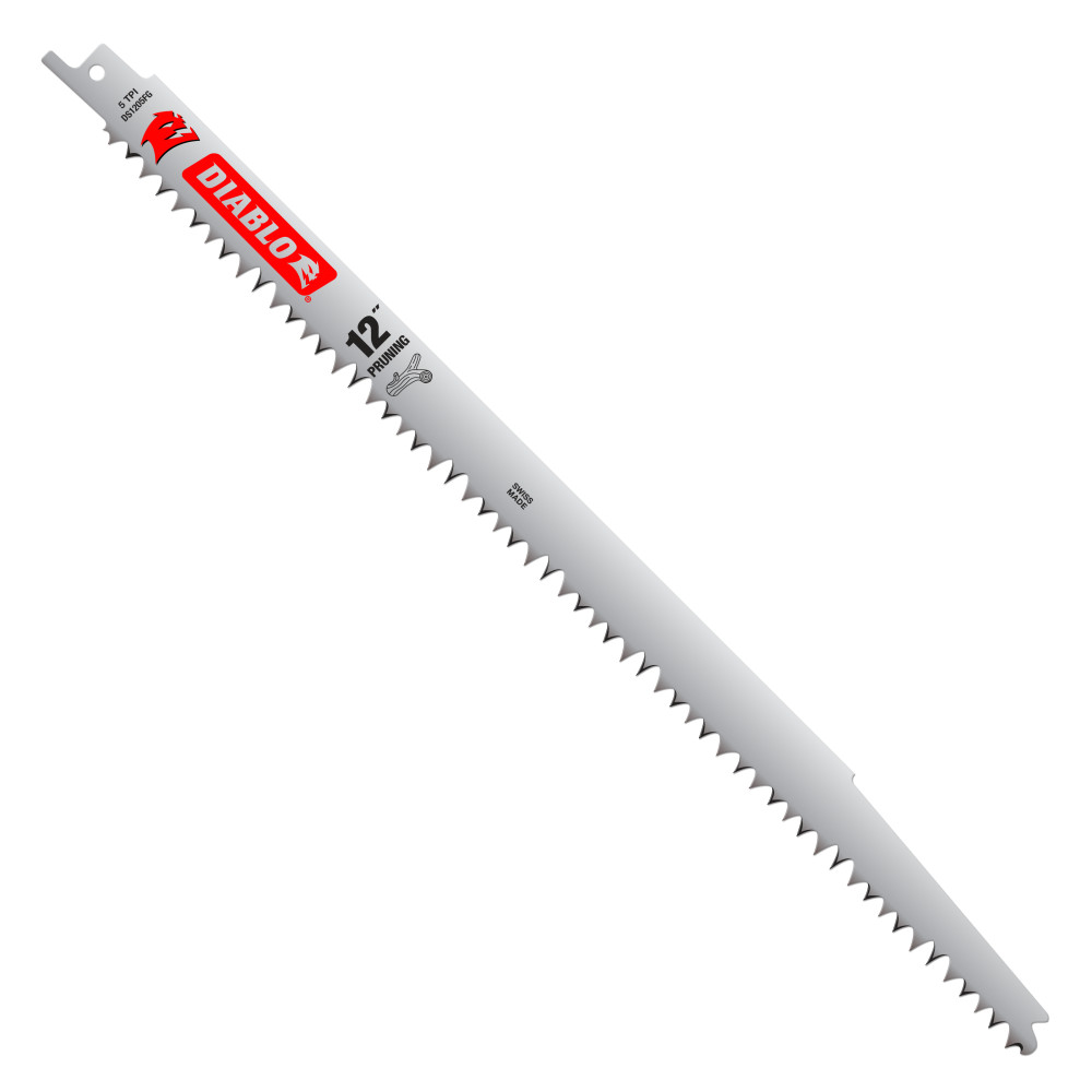 Diablo 12" 5TPI Fleam Ground Recip Saw Blades for Pruning & Clean Wood (5-Pk)