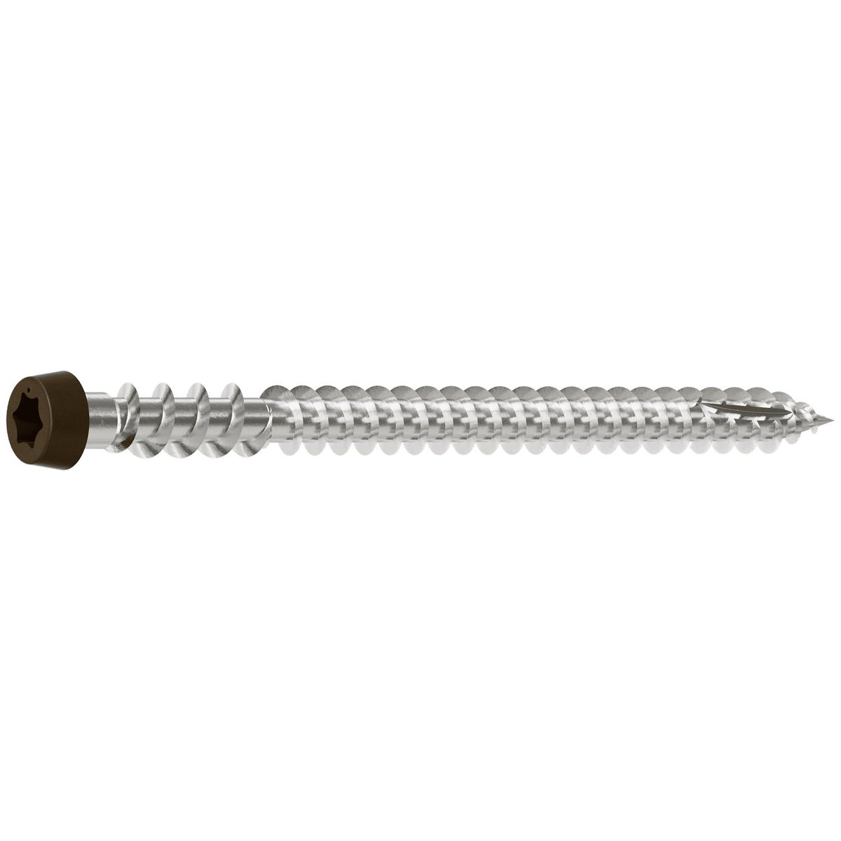 Simpson #10 x 2-3/4" Brown 01, Deck-Drive DCU Composite Screw, 316 Stainless Steel
