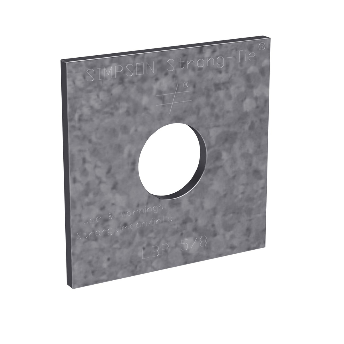 Simpson LBP 5/8Z 2x2 Light Bearing Plate 5/8" Hole - ZMAX