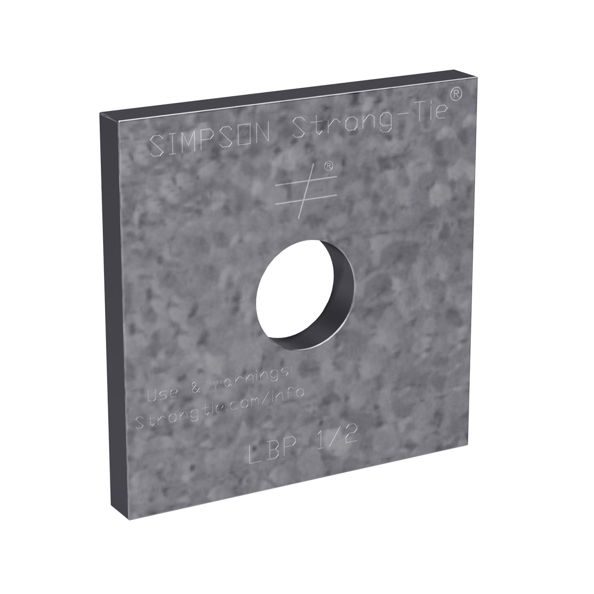 Simpson LBP 1/2Z 2x2 Light Bearing Plate 1/2" Hole - Zmax