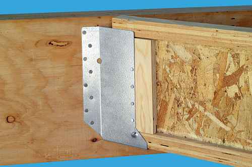 Simpson SUR Skewed U-Shaped Hanger Installed