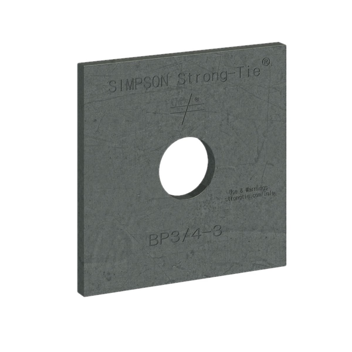 Simpson Strong-Tie BP 3/4-3HDG Bolt Dia. 3" x 3" Bearing Plate Galvanized