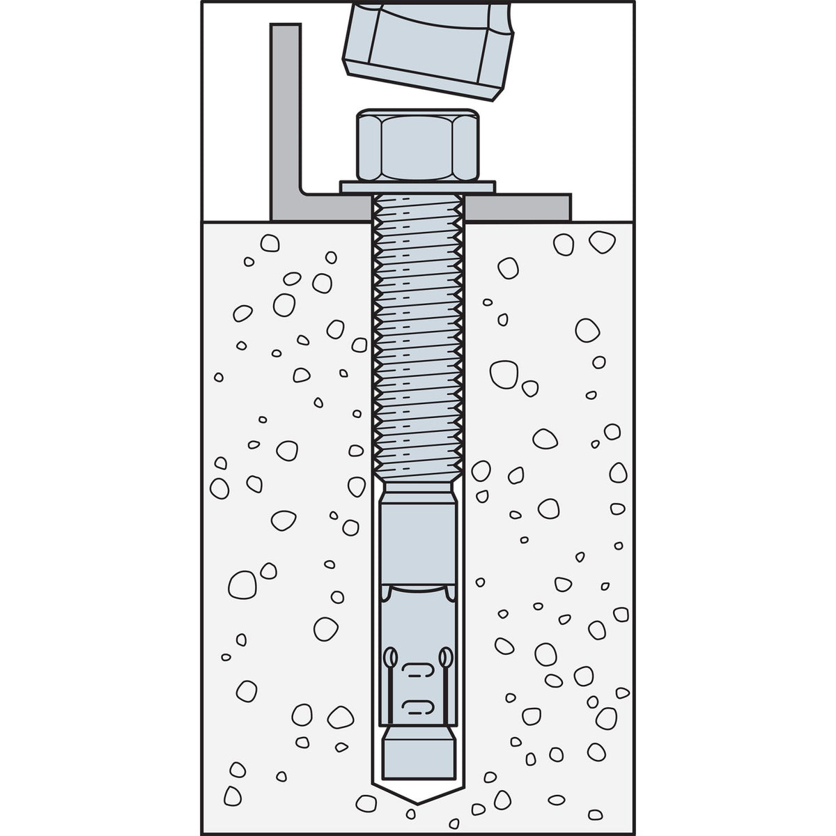 Simpson 3/4" x 12" Strong-Bolt 2 - Mechanically Galvanized Wedge Anchor
