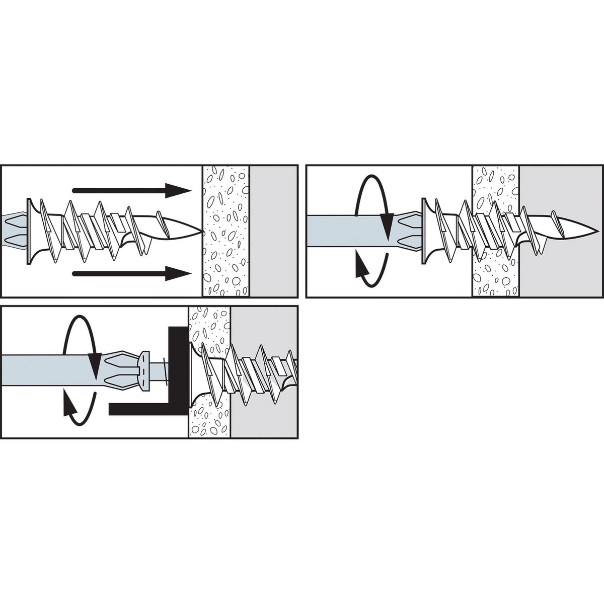 Simpson Strong-Tie SWZ08LS-R100 #8 x 1 1/4" Zinc, with Screws Drywall Anchor, Sure Wall