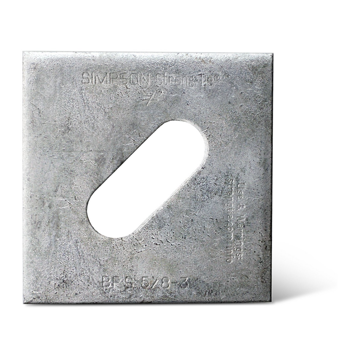 BPS 5/8-3HDG Flat Bearing Plate Slotted, 5/8" Hole, 3" x 3" Hot Dip Galvanized
