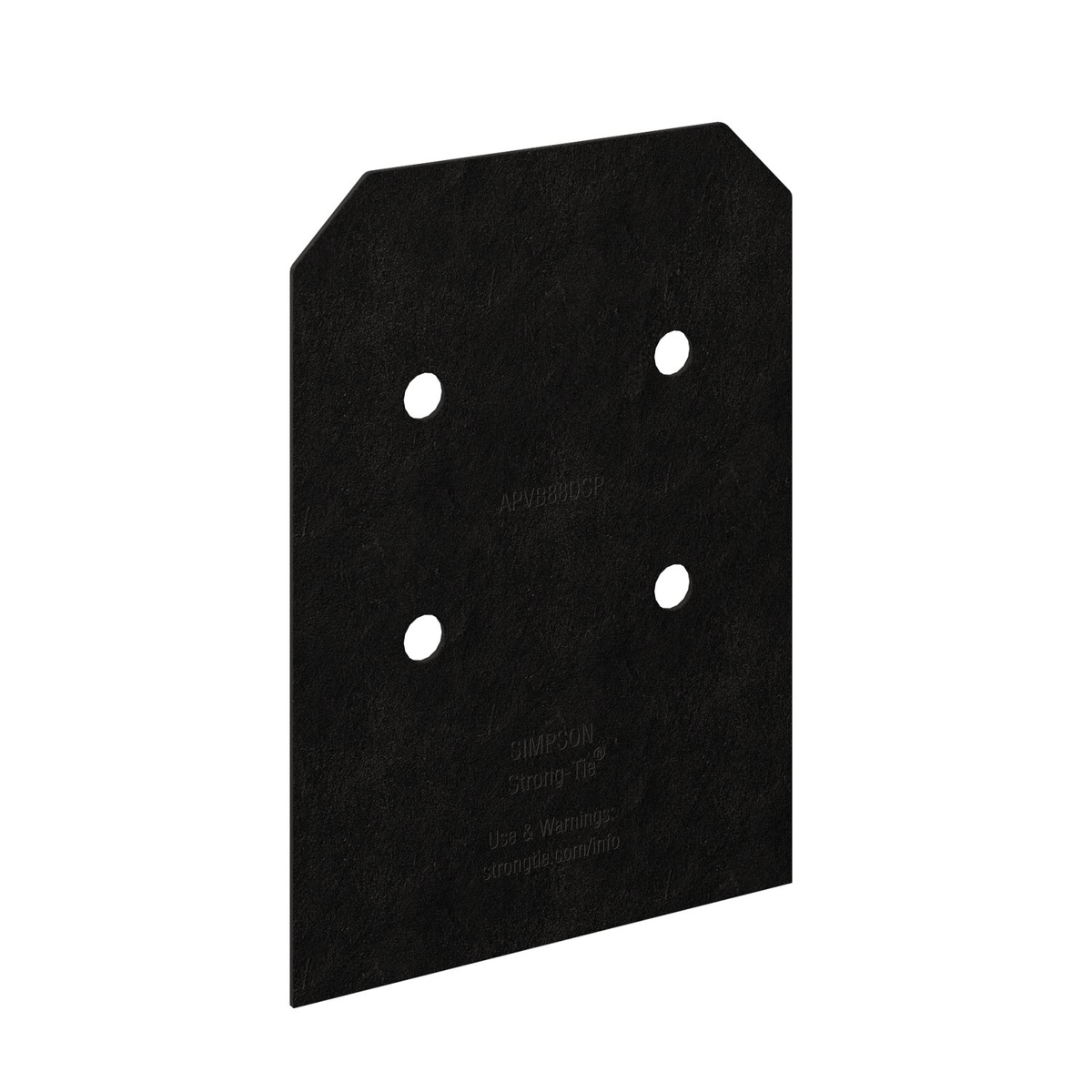 Simpson Strong-Tie APVB88DSP Avant Decorative Post Base Plates - Black Powder Coat (2 per Pack)