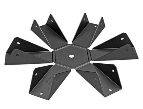 Simpson Strong-Tie APGT6 Gazebo Tie, 18 Gauge Black Powder Coated