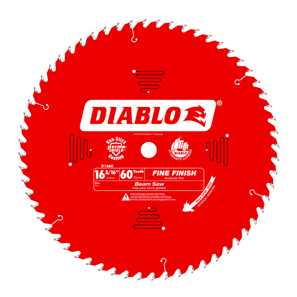 Diablo 16-5/16" x 60T Fine Finish Saw Blade for Wood D1660X