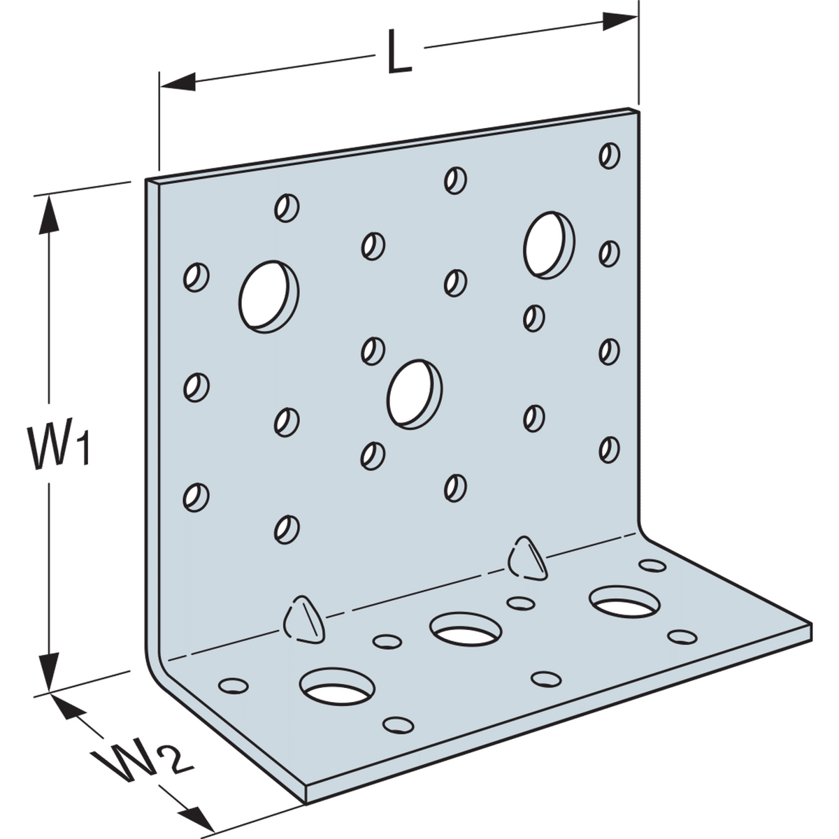 Simpson Strong-Tie AE116 Cross-Laminated Timber Angle Bracket Product Information Table