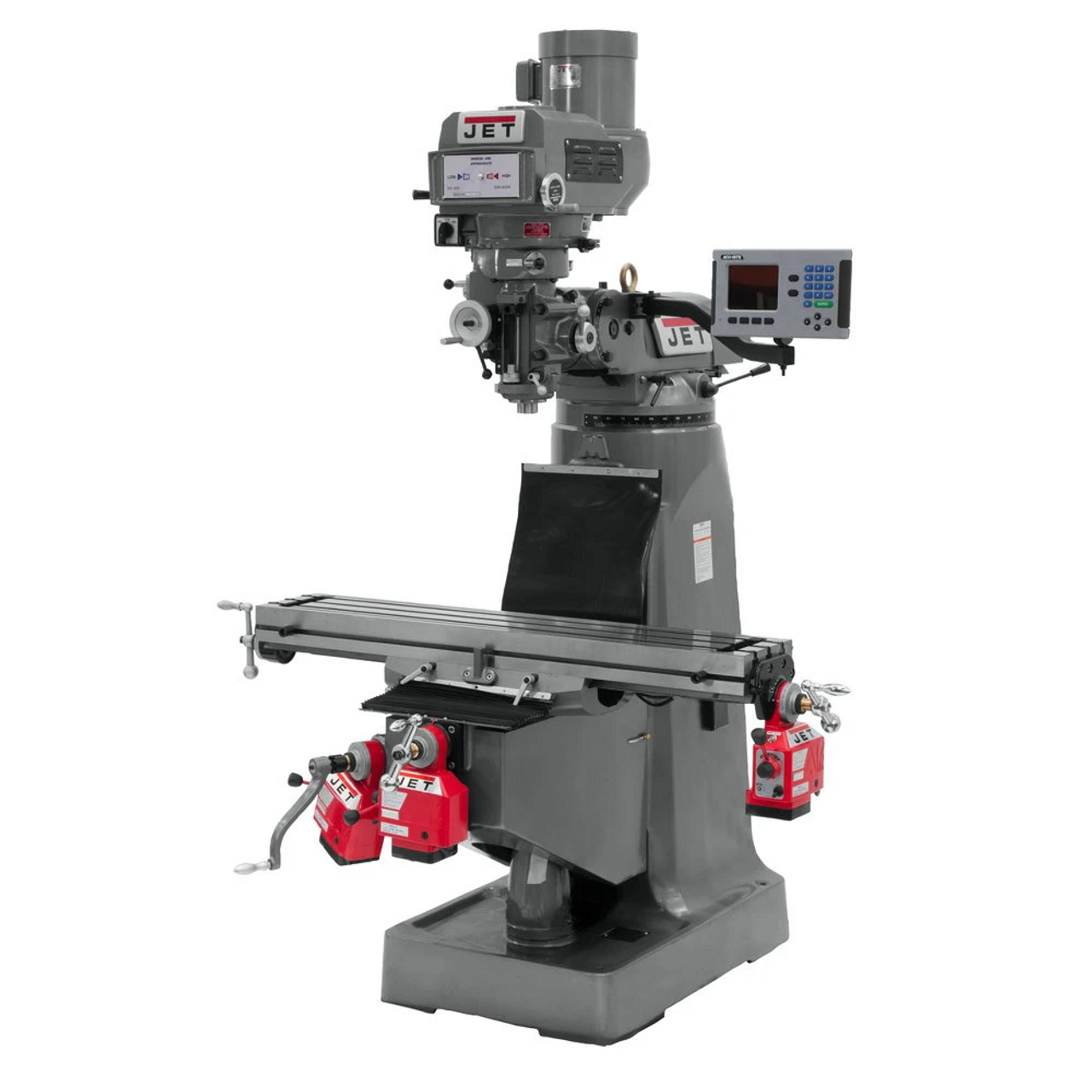JET JTM-4VS Mill w/3-Axis ACU-RITE 203 DRO (Quill) w/XY & Z-Axis Powerfeeds 460V