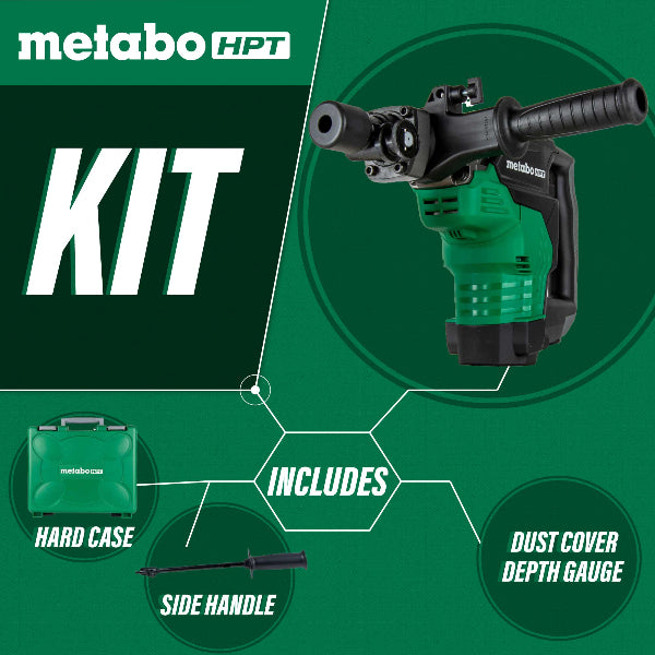 1-9/16" Spline Shank Rotary Hammer, 2 Mode | Metabo HPT DH38YE3