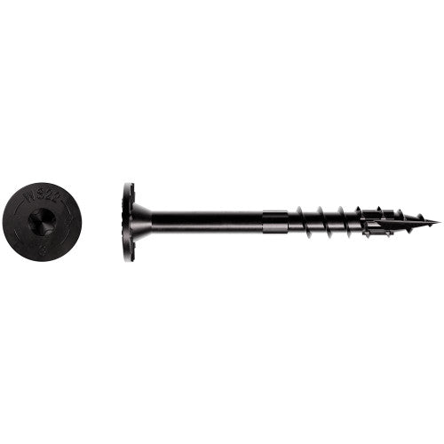 Simpson 0.220 x 3" Strong-Drive SDWS TIMBER Screw (Exterior Grade) Double Barrier, Black