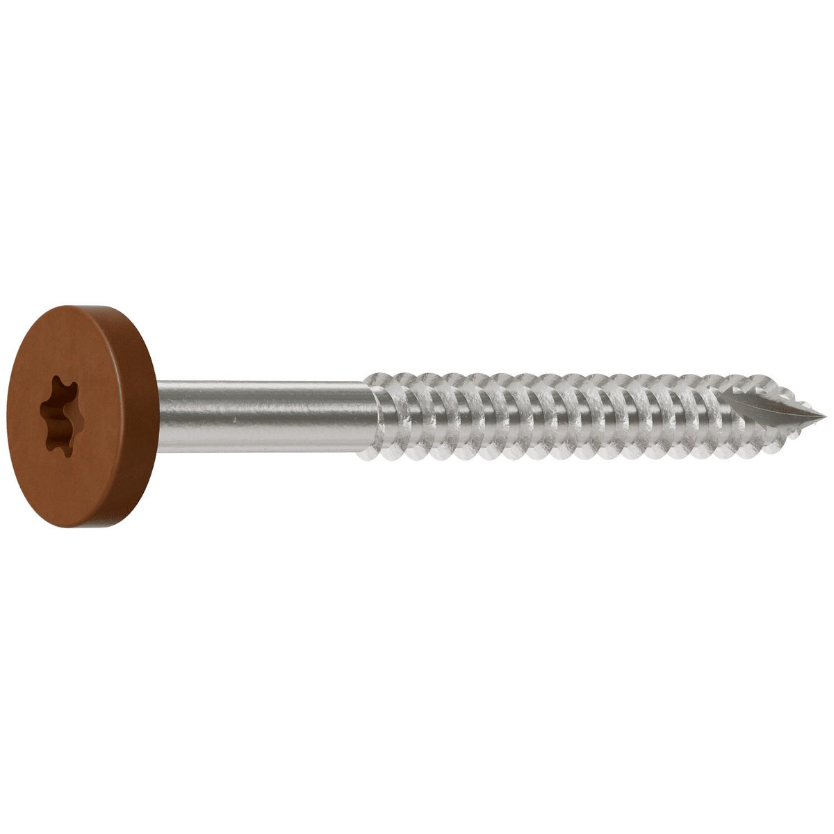 #8 x 1 3/4 Red Composite Fascia Screws, Stainless Steel