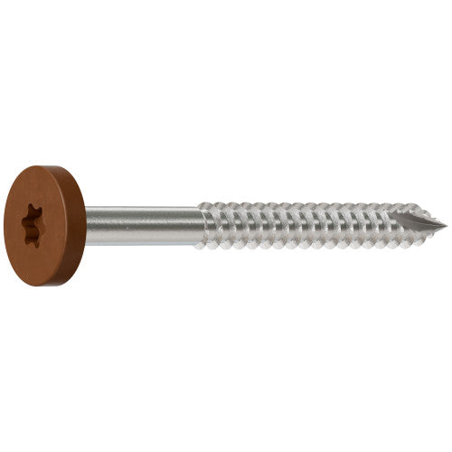 #8 x 1 3/4 Red Composite Fascia Screws, Stainless Steel