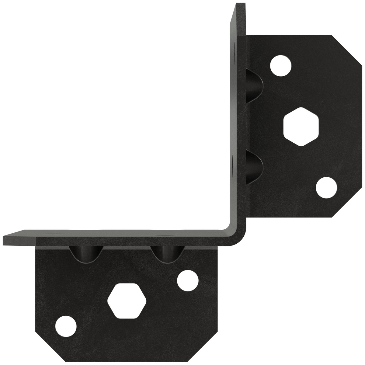 Simpson Retrofit Post Base for Double 2x4 ZMAX Black Powder-Coated RPBPC